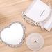 D&X 7-Inch Lovely Heart Mirror | 360 Rotation Double Sided Magnifying Makeup Mirror | Bathroom Bedroom Vanity | Cute Vintage Design (Beige Heart-Shaped) - Buy Online on GoSupps.com