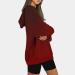 oelaio Women and Winter Long Sleeved Printed Hooded Sweater Jacket Red Medium - Buy Online on GoSupps.com