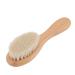 Baby Hairbrush Set with Goat Bristles | Newborn Hairbrush for Lacteal Scab Prevention | Double Sided Comb | Wooden | Ideal Gift - Buy Online on GoSupps.com