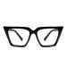 Vintage retro oversized blue light glasses for women cat eye glasses computer glasses Black