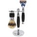 HRTC men's rasier brush fashionable male silver-spy-dachhaar razor bracker safety-shaving brush holder hairdresser set Bowl 9.5x15cm Silver