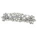 Mobestech Bridal Hair Clip Rhinestone Hair Clip Bridal Hair Pin Crystal Bobby Pin Silver Hairpin Barrette Flower Wedding Elegant Hair Accessory for Bride Women and Girls Flower Hair Accessories