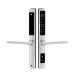 APP Waterproof Smart Fingerprint Password Lock Bridge-Cut Aluminum Alloy for Outdoor Push Pull Sliding Frame Glass Door (Color : Silver A 8535) (Silver a 8530)