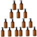 FRCOLOR 15 Pcs Lotion Press Bottle Travel Body Wash Lotion Pump Bottles Dispenser Travel Shampoo 500ml Travel Container Plastic Pump Bottle Travel Lotion Liquid Pump Emulsion The Pet Brownx3pcs 19.5x6.4cmx3pcs