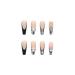 Buy Justotry 24-Piece Long Black & White French Press-On Nails - Spider Design Coffin Ballerina Artificial Nails for Women - Buy Online on GoSupps.com