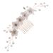 Housoutil Hair Accessories Wedding Flower Hair Comb Crystal Hair Comb Pearl Headpiece Bridal Hair Comb Rhinestone Hair Comb Rhinestone Headpiece Pearls Hair Comb Bride Rhinestones Hair Piece