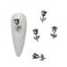 Nail Art Decoration Tips Ornament Metal Alloy Nail Art Decals Pendant Manicure Accessories Eye Catching For Girls Nail Art Accessories Decoration Decals Craft Supplies Jewelry For Girls Crystal