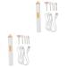 POPETPOP 2pcs nail polisher diamond grinding head nail art drill kit electric nail filer Portable File Machine nail art grinding head electric grinding machine abs pedicure Hand drill white 15.2X2X2CMx2pcs Whitex2pcs