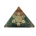 P&R:UK Green Aventurine with Metatrone Cube Grid Crystal Orgonite Pyramid Reiki Charged Healing Chakra Meditation Hand Crafted Prosperity Stone (Green Aventurine)