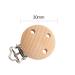 Schnuller Clip Set - 10pc Wooden Nipple Holders & Dummy Clips for Kids | DIY Pacifier Closure Chains | Perforated Wood Color - Buy Online on GoSupps.com