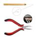 XINMEIWEN Hair Extension Kit with Pulling Hook Bead Device Tool & 200 Silicone Lined Micro Rings - Professional Styling Accessory (Beige) - Buy Online on GoSupps.com