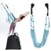 Yoga fitness stretching band yoga elastic strength training gymnastics band yoga stretch belt for reha pilates ballet cheerleading spagate blue