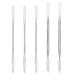 5pcs Makeup Spatulas Cosmetics Mixing Tools Metal Spatula Nail Art Beauty Scoop Facial Cream Mixing Stick for Mixing and Sampling (Silver)