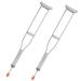 A Pair Aluminum Underarm Crutches for Walking Push-Button Adjustment Armpit Crutches Ergonomic Medical Axillary Crutches for Men Women Independence Small