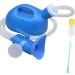 zswell 2000ML Unisex Travel Pee Urinal Potty Bottle High Capacity Thicken Urinal with Removable Long Handle Cleaning Brush Blue
