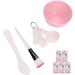 Qukaim Mask Bowl Facial Mask DIY Tool Kit 5 Set Mask Bowl Brush Measuring Spoon Pink - Buy Online on GoSupps.com