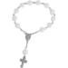 Oralgo Handmade Adjustable Rosary Bracelet | Silver Pearl Wrist Jewelry | Comfort Fit Religious Prayer Strap - Buy Online on GoSupps.com