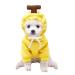 Xiaoyu pet clothing dog hoodies warm sweatshirt coat puppy autumn winter clothing overall with fruit hood banana l l yellow