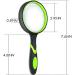 Leffis 3 Pack 10X Magnifying Glass Set for Kids and Seniors - 75mm Lens for Reading, Classroom Science, and Nature Exploration - Non-Slip Handheld Magnifier with Felt Bag - Green/Yellow/Orange - Buy Online on GoSupps.com