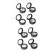 BIUDECO 8 Pcs Eye Shadow Box Cosmetic Cases for Traveling Makeup Blush Makeup Eyeshadow Black Plastic