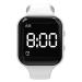 15 Alarm Vibrating Reminder Watch for Waterproof Medical Vibration Reminder Watches (White) White Square