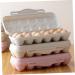 KOMBIUDA 2pcs Anti-Collision Damage Chicken Egg Tray for Refrigerator Egg Fridge Organizers re-usable Grey 30X11X6.5CM - Buy Online on GoSupps.com