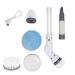 ecaqlin Electric Scrubbers Cleaning Brush Scrubbers Adjust Extension Handle Electric Scrubbers Easy Install White