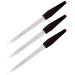 Pinkee's (3 Pack) 5 inch Stainless Steel Sapphire Nail File for Fingernails Toenails Scraping Strengthening Finger Manicure File