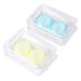 Partykindom 2st mini container for colored contact lens containers for contact lens lensetui mirror film lentil holder lentil holder cleaning case Japanese style contact lens container container colored 1 8x5cm