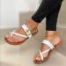 Women's Open Toe Low Heel Sandals - Cross Strap Bunion Corrector with Adjustable Buckle - Summer Pain Relief Flip Flops - Size 9 White - Buy Online on GoSupps.com