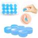 Silicone earplugs soft reusable formable waterproof noise suppression earplugs for swimming sleeping shooting airplanes concerts mowing blue