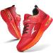 ASHION Boys Sneaker Kids Air Shoes Boys Girls Tennis Running Walking Shoes Arch Support Lightweight Breathable Sport Athletic 1 Big Kid Red