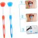 Gleavi Tongue Cleaning Brush Set | 4 Reusable Silicone Tongue Scrapers for Adults | Effective Oral Hygiene Tool - Buy Online on GoSupps.com