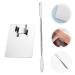 FOMIYES Stainless Steel Makeup Mixing Palette & Spatula - Ideal for Eye Shadow Nail Art & Pigment Blending - Buy Online on GoSupps.com