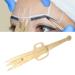 Eyebrow Stencil Ruler Eyebrow Stencil Positioning DIY Ruler Calipers Microblading Supplies Shaper Ruler Permanent Makeup Gold Ratio Eyebrow Measure Tool Stainless Steel Eyebrow Measuring Tool (gold)