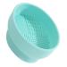 PATKAW Makeup Brush Cleaner Mat Makeup Brush Cleaning Bowl Portable Makeup Brush Cleaning and Scrubbing Tool Silicone Makeup Brush Drying Stand for Women Green