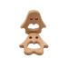 Alenybeby 2 Pieces Bio Wood Penguin Teether | Natural Beech Wood Handmade Gripping Pattern Eco-Friendly DIY Pacifier Chain Trailer - Buy Online on GoSupps.com