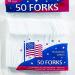 Maryland White Plastic Forks - Pack of 50 (P2501) | Eco-friendly Disposable Cutlery - Buy Online on GoSupps.com