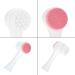 Double Sided Facial Cleansing Brush | Exfoliating & Massage Soft Bristles | Silicone Pore Cleaner for Blackheads, Acne | Multi-Purpose Wet/Dry | Pink - Buy Online on GoSupps.com
