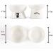 FOREYY Raised Ceramic Cat Food and Water Bowl Set with Anti-Slip Stand - Stress-Free, Backflow Prevention, Dishwasher & Microwave Safe - White - Buy Online on GoSupps.com