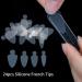 AJTUTUS Clear Full Cover Duals Form French Tip Stickers Gel Art Mold Artificial Tips for Extension - Buy Online on GoSupps.com