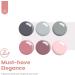 Beetles Gel Nail Polish Starter Kit - 6 Colors Gray Nude Pink Set with 48W Nail Lamp - Base Top Coat Included - Christmas Nail Art DIY Manicure - Buy Online on GoSupps.com