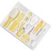 SUPVOX Baby Healthcare and Grooming Kit Clipper File Scissor Tweezer Thermometer Brush Comb Cleaning Sets Yellow - Buy Online on GoSupps.com