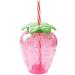 Strawberry Shaped Kawaii Cup with Straw for Boba Tea Pp Cute Cups with Lid and Straw Kawaii Tea Cup Bottle for Women - Buy Online on GoSupps.com