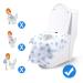 Disposable Toilet Seat Covers for Toddlers - 18 Pack Travel Potty Training Seat - Soft, Waterproof, Extra Large - Individually Wrapped - Blue Dots - Buy Online on GoSupps.com