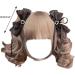 PLCPDM Lovely Hairpin with Heart Ribbon Bowknot 3D Hair Clip Cosplay Hairstyle for Everyday Wear Parties Weddings - Buy Online on GoSupps.com