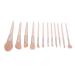 Soft Pink Fiber Hair Brushes Set | 12pcs Professional Makeup Tools for Blush Eyebrow & Eyeshadow - International Shipping Available - Buy Online on GoSupps.com