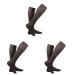 Truform Travel Compression Socks for Men and Women 15-20 Knee High Over Calf Length Brown X-Large (Pack of 3)