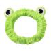 Frog Headband Hair Band Green Frog Spa Headband Makeup Hair Hoop Elastic Stretchy Head Band Elastic Broadside Hair Band Hair Jewelry for Face Washing Shower Sports Yoga Beauty Skincare Style 1