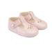 Early Days Baypods B617 T Bar with Petal Punch Pre Walker Baby Shoes Made in The Softest Faux Leather Made in England 0 UK Child Pink Patent